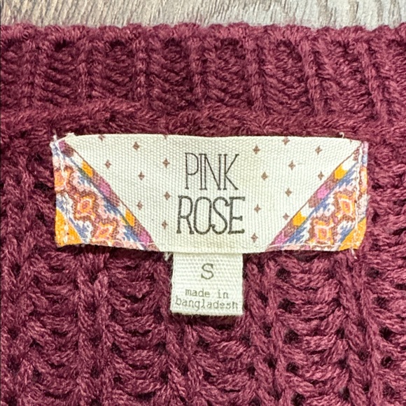 Burgundy and Beige striped Knit Sweater S - perfect condition!! - Picture 6 of 9